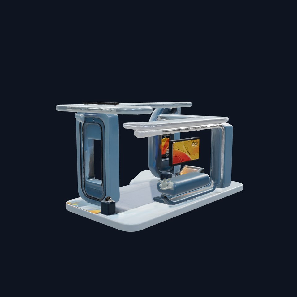 Futuristic Park Pavilion with LED Lighting model pack